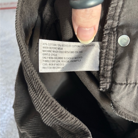 Wild Fable 1X Brown Dark Corduroy Pants Jeans Slim Boot Cut High Rise Retro - Picture 8 of 11